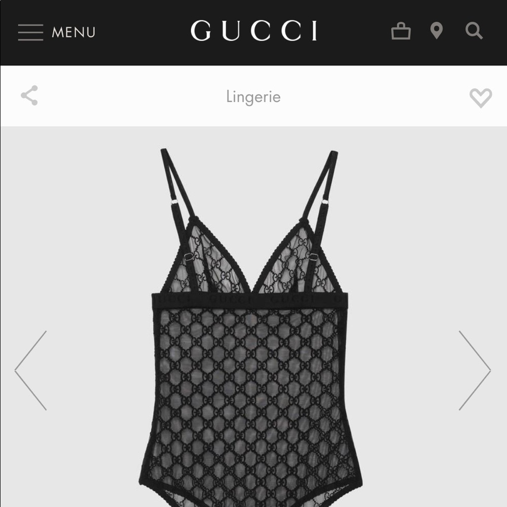 Gucci GG tulle bodysuit